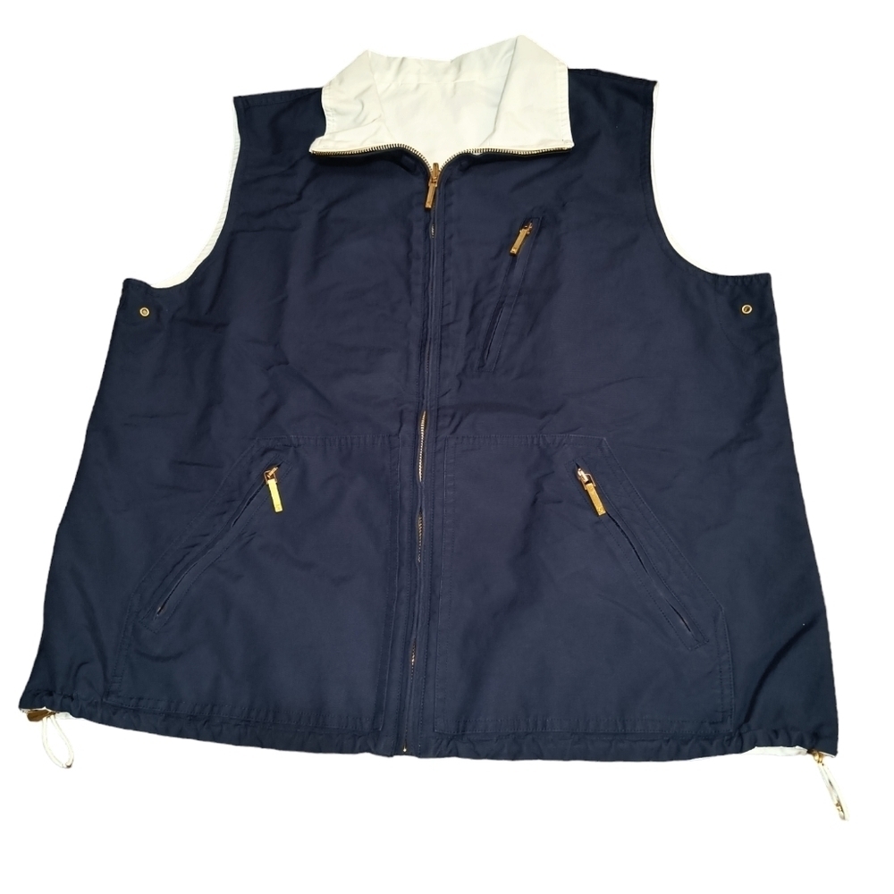 Lauren Ralph Lauren Reversible Nautical Utility Style Vest Size M